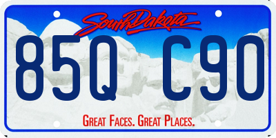 SD license plate 85QC90