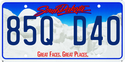 SD license plate 85QD40