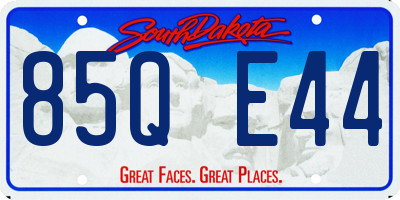 SD license plate 85QE44