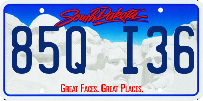 SD license plate 85QI36