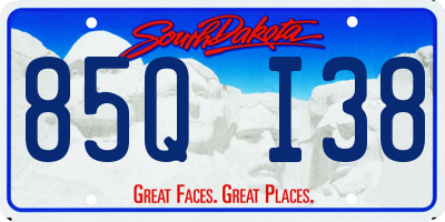 SD license plate 85QI38