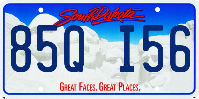 SD license plate 85QI56