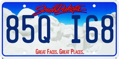 SD license plate 85QI68
