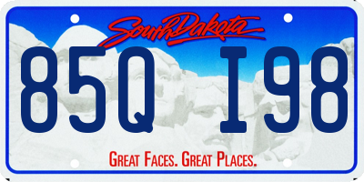 SD license plate 85QI98