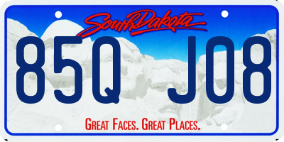 SD license plate 85QJ08