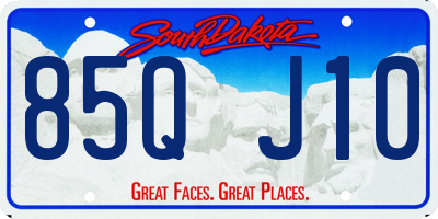 SD license plate 85QJ10