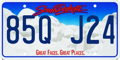 SD license plate 85QJ24