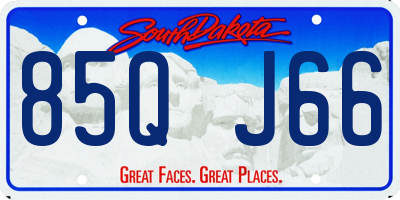 SD license plate 85QJ66