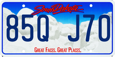 SD license plate 85QJ70