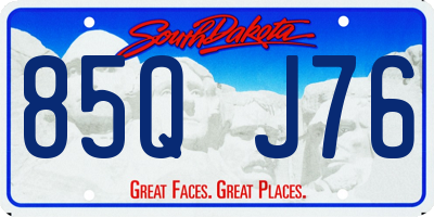 SD license plate 85QJ76