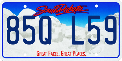 SD license plate 85QL59