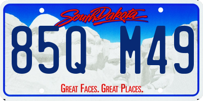 SD license plate 85QM49
