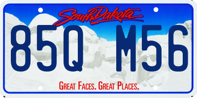 SD license plate 85QM56