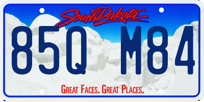 SD license plate 85QM84