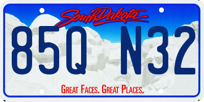 SD license plate 85QN32