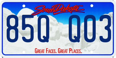 SD license plate 85QQ03