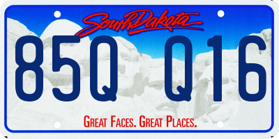 SD license plate 85QQ16