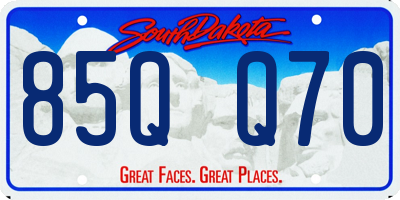 SD license plate 85QQ70