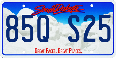 SD license plate 85QS25