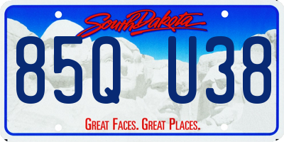 SD license plate 85QU38