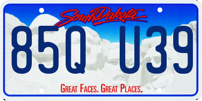 SD license plate 85QU39