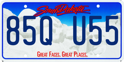 SD license plate 85QU55