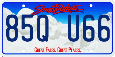 SD license plate 85QU66
