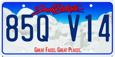 SD license plate 85QV14