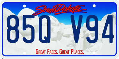 SD license plate 85QV94