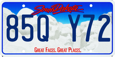 SD license plate 85QY72