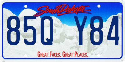 SD license plate 85QY84