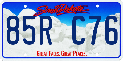 SD license plate 85RC76