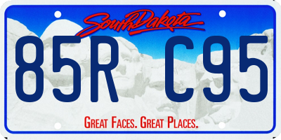 SD license plate 85RC95