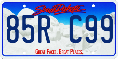 SD license plate 85RC99