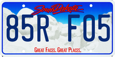 SD license plate 85RF05