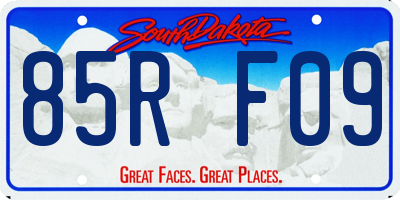 SD license plate 85RF09