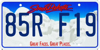 SD license plate 85RF19