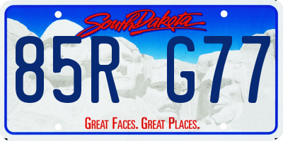 SD license plate 85RG77