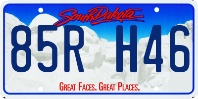 SD license plate 85RH46