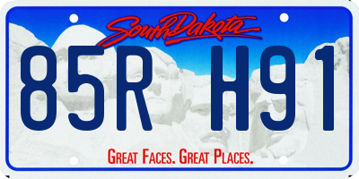 SD license plate 85RH91