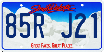 SD license plate 85RJ21