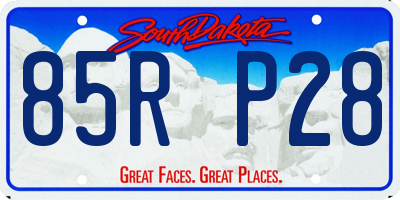SD license plate 85RP28
