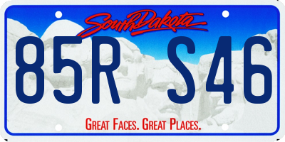 SD license plate 85RS46