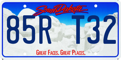 SD license plate 85RT32