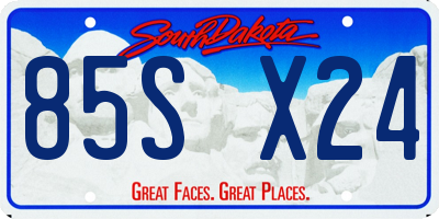 SD license plate 85SX24