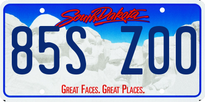 SD license plate 85SZ00