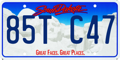 SD license plate 85TC47