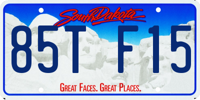 SD license plate 85TF15