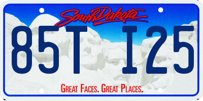 SD license plate 85TI25