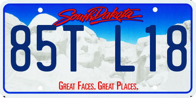 SD license plate 85TL18